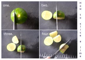 how to slice a lime