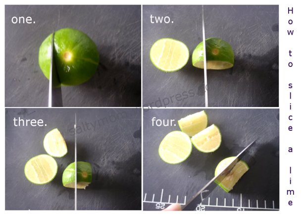 how to slice a lime