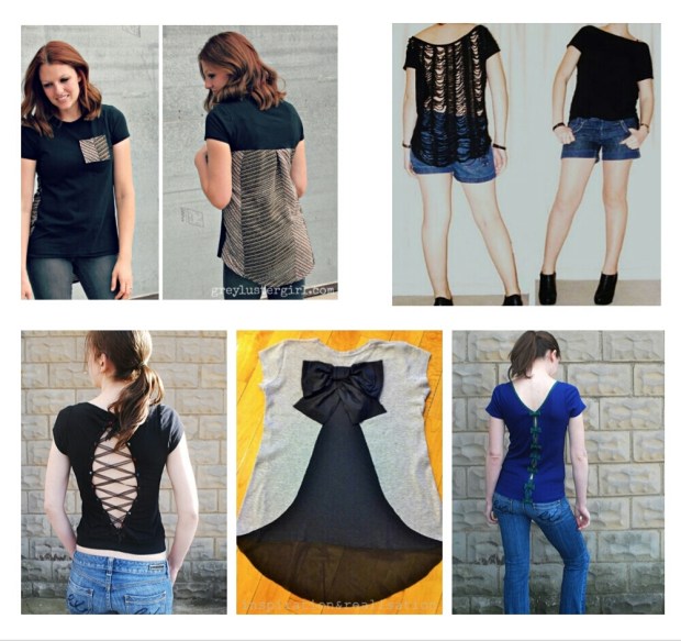 Refashion a T-shirt, back style