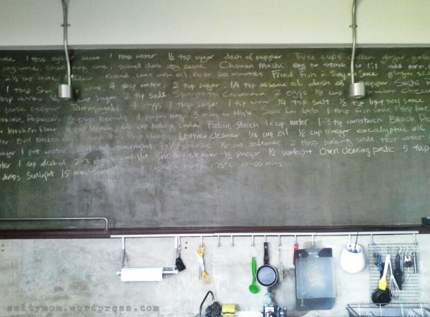 recipe chalk wall kitchen1
