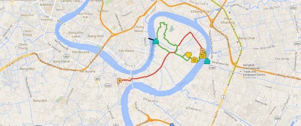 ban kra jao ban nam phueng bike map