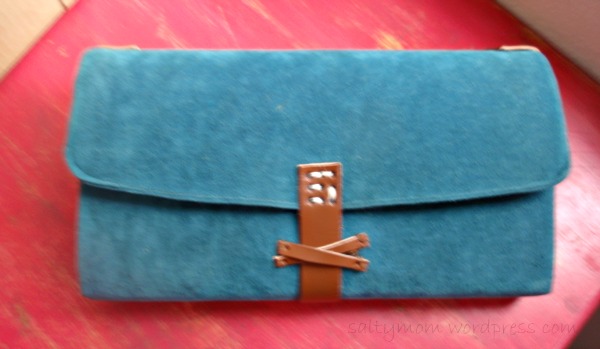 remake plastic file into suede clutch