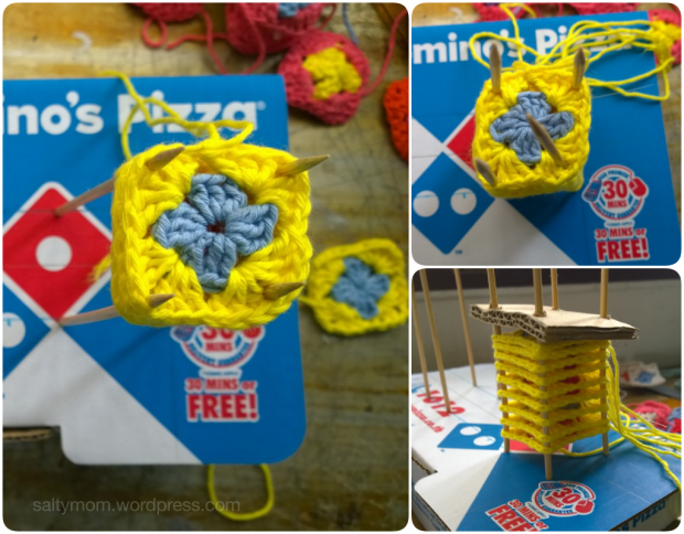 diy crochet blocking station3