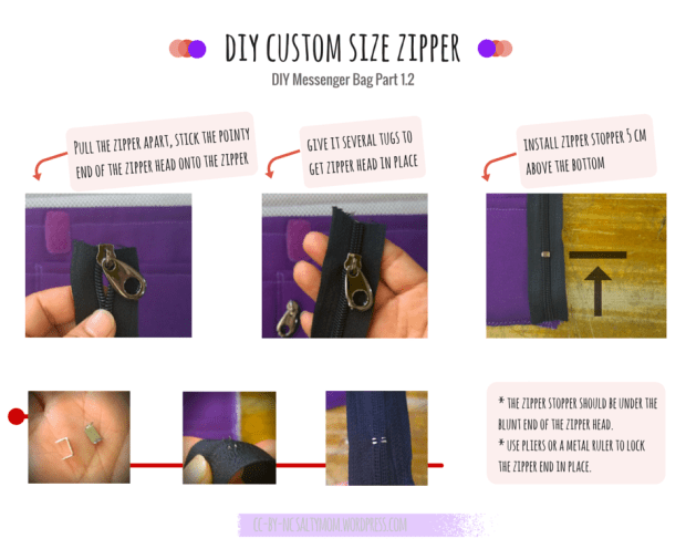 diy custom size zipper