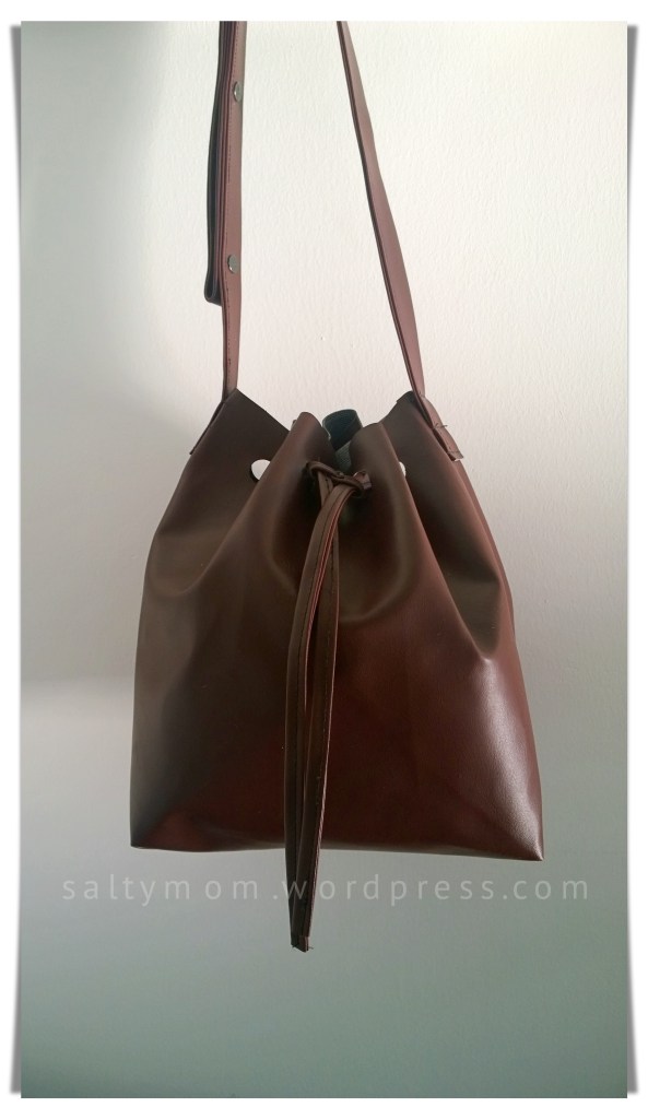 diy bucket bag front
