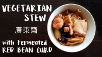 how to make chinese vegetarian stew with fermented red bean curd cantonese style by saltymom.net 200 px