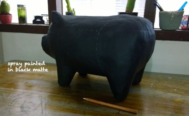 chalkboard pig diy