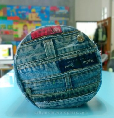 DIY alphorn denim bag bottom