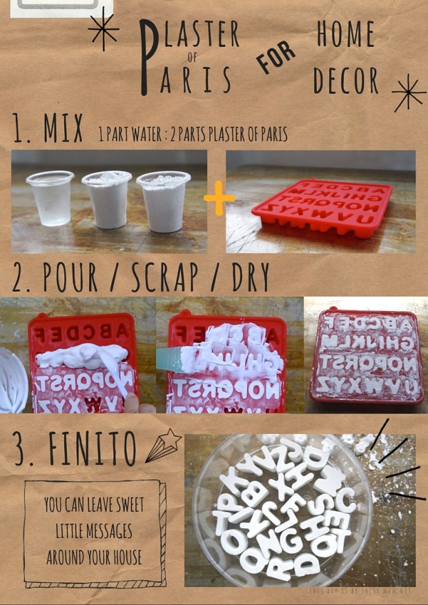 diy plaster of paris letters for home decor and wall arts