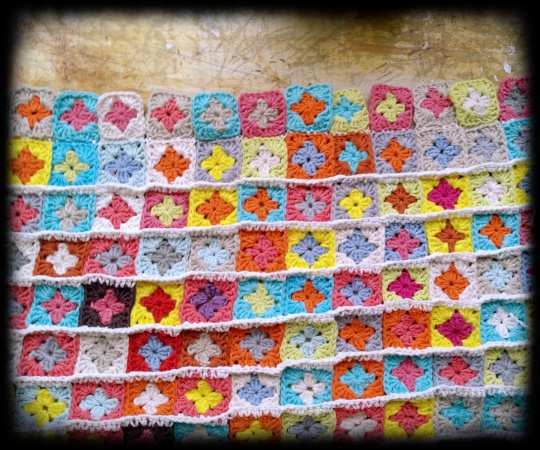 2 joining crochet squares