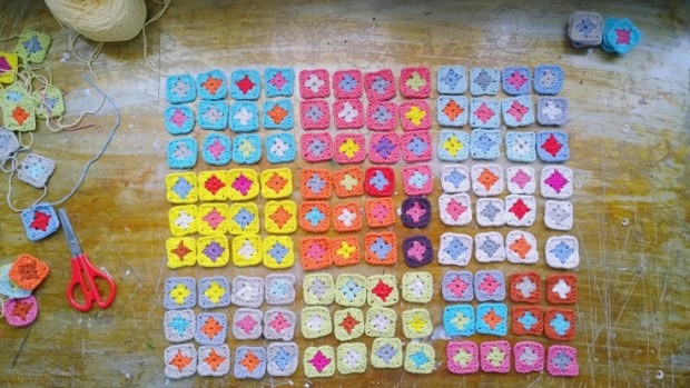 diy attaching granny squares