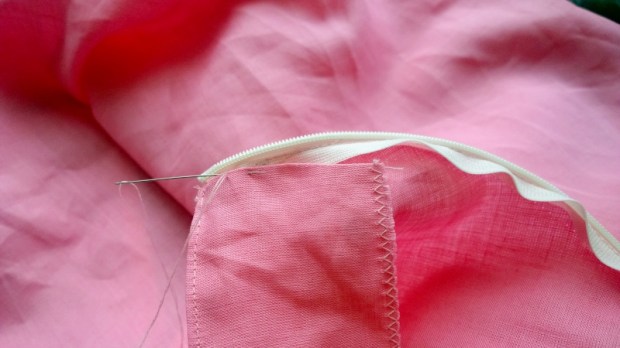 diy maxi dress waistband zipper sewing
