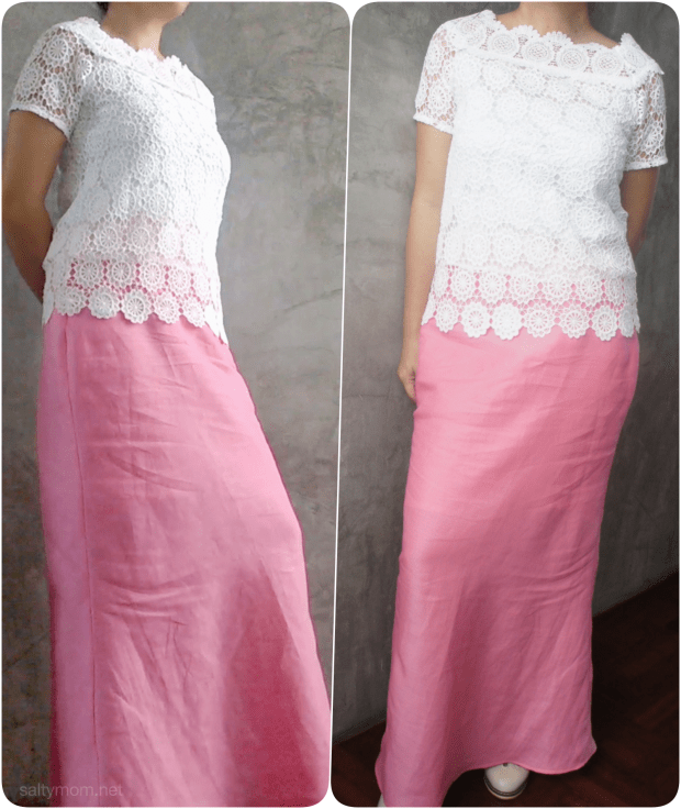 diy sew maxi linen skirt wedding party 1
