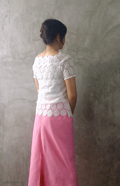 diy sewing project maxi linen skirt from japanese pattern