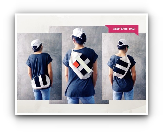 DIY cycling fanny bag with velcro reflective band by saltymom.net