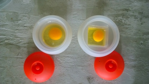 diy square round eggs with lekue egg cooker