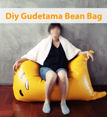 diy gudetama bean bag with bacon towel 2 by saltymom.net