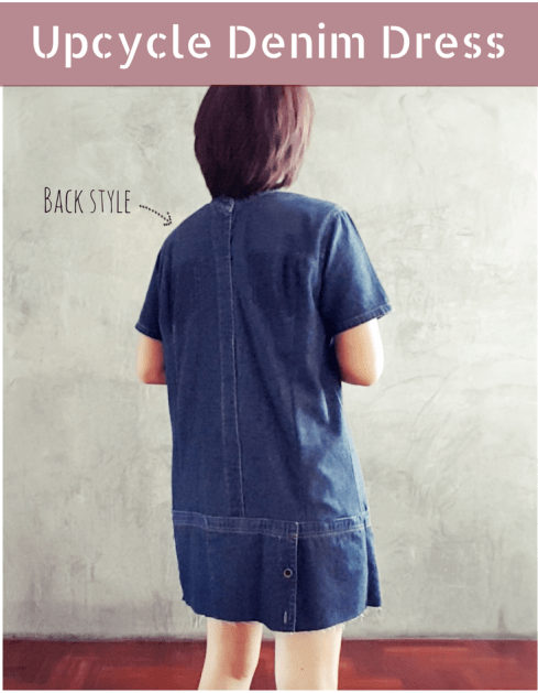 upcycle denim dress back style by saltymom.net