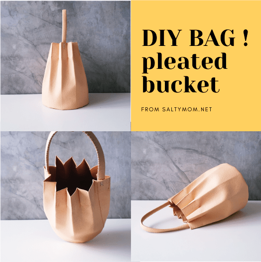 diy accordian fold pleated bucket bag by saltymom.net