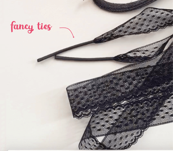 make any trims into face mask ties